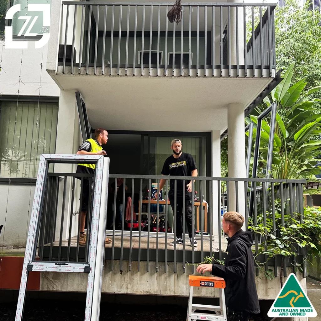 South Brisbane Balcony Enclosure - Outdoor Living Transformed with Black Aludec uPVC Double Glazing by Double Glazing Masters 2