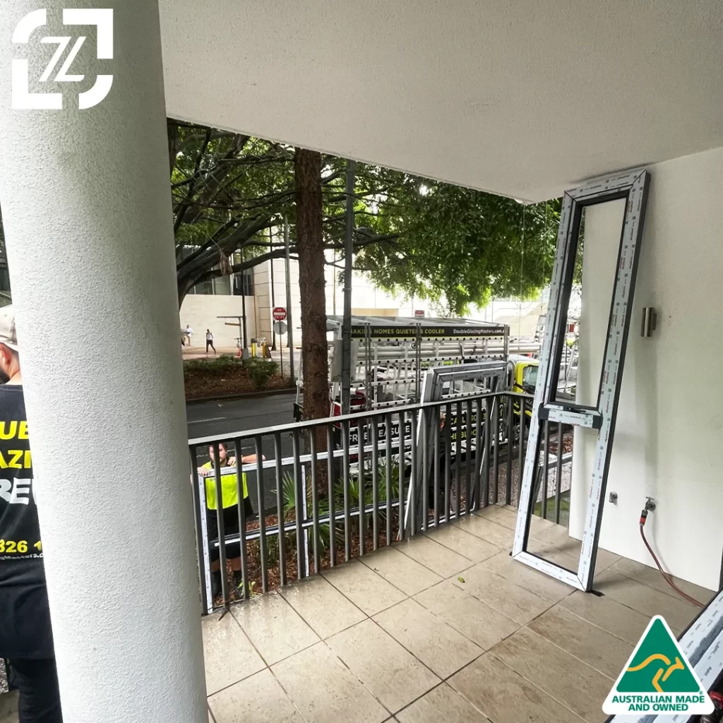 South Brisbane Balcony Enclosure - Outdoor Living Transformed with Black Aludec uPVC Double Glazing by Double Glazing Masters 3