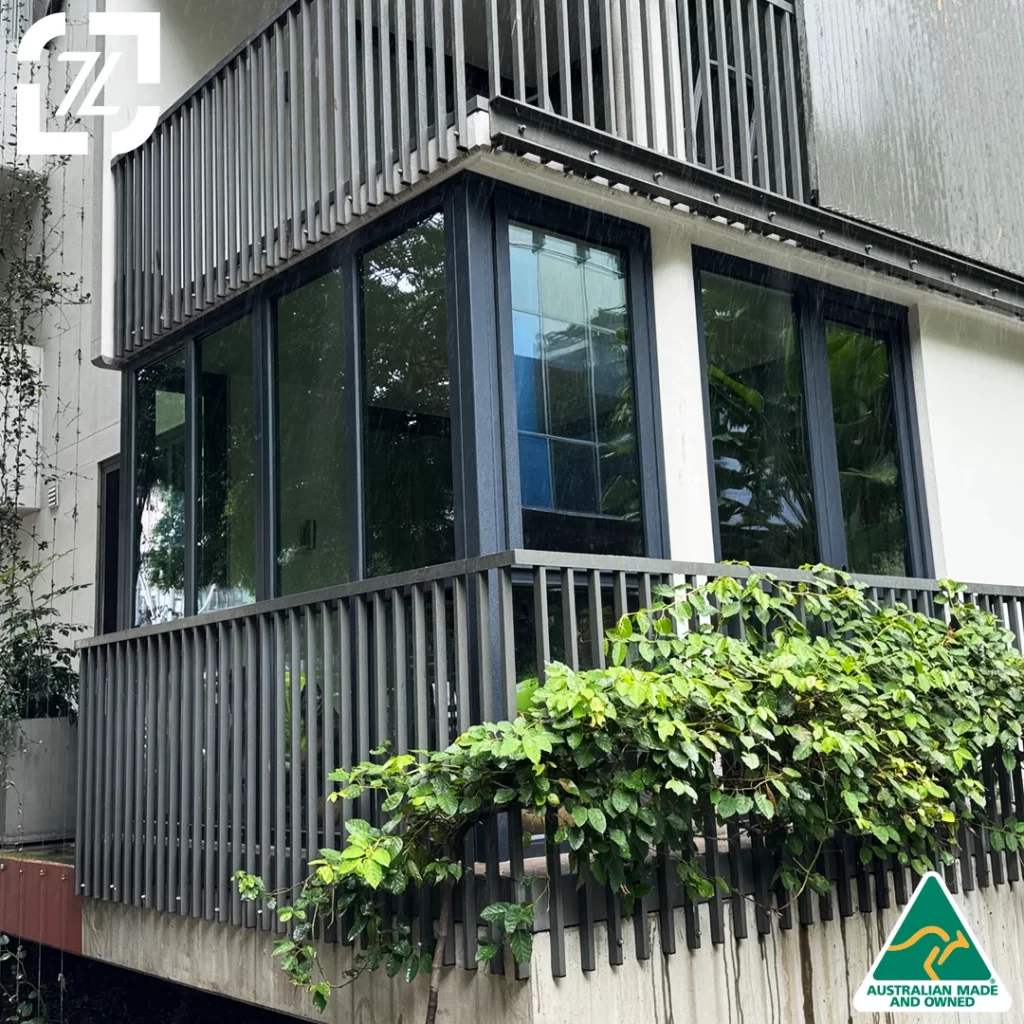 South Brisbane Balcony Enclosure - Outdoor Living Transformed with Black Aludec uPVC Double Glazing by Double Glazing Masters 6